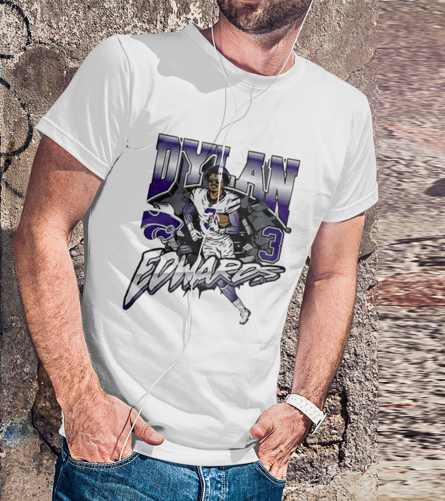 Dylan Edwards 3 Kansas State Wildcats Football NFL 2025 Vintage T-Shirt