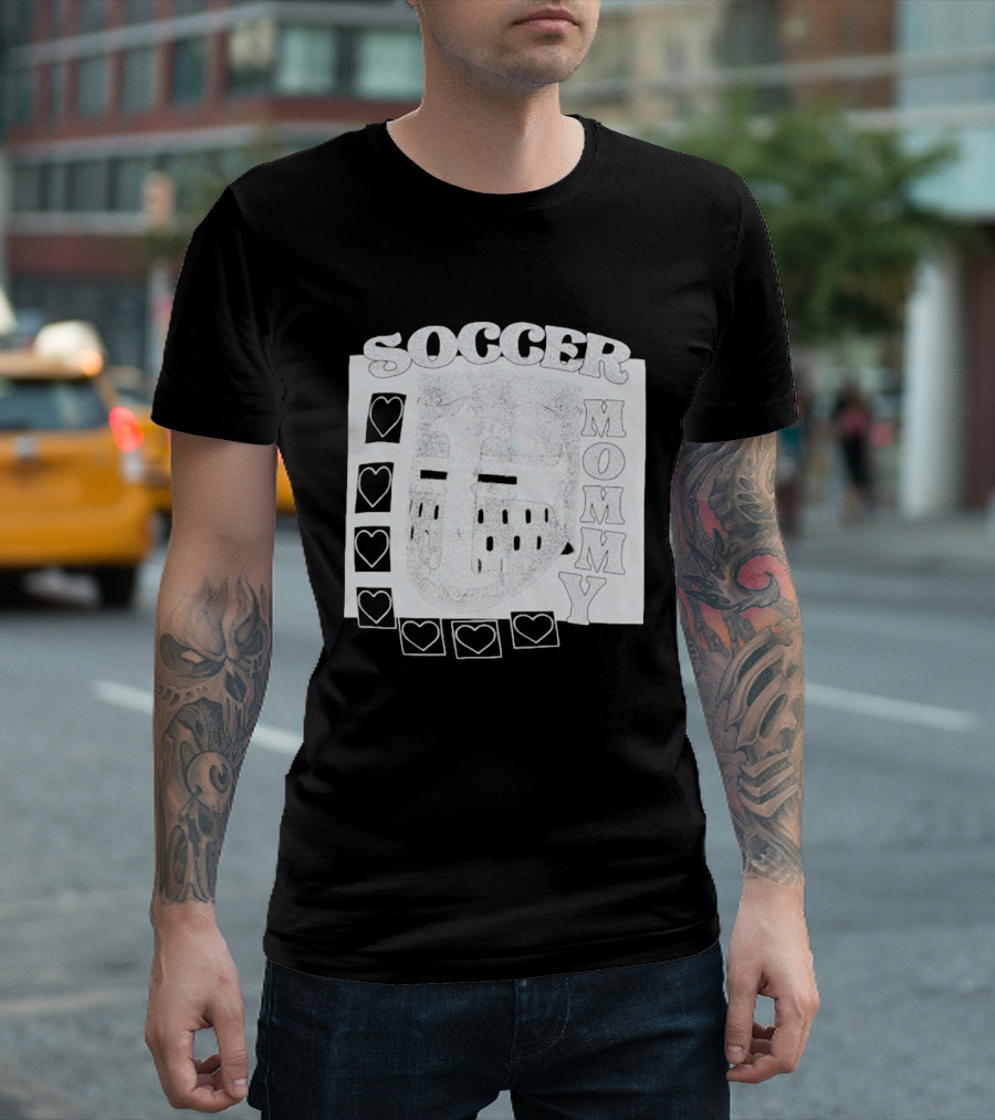 Soccer Mommy Shield Hearts And Helmet T-Shirt