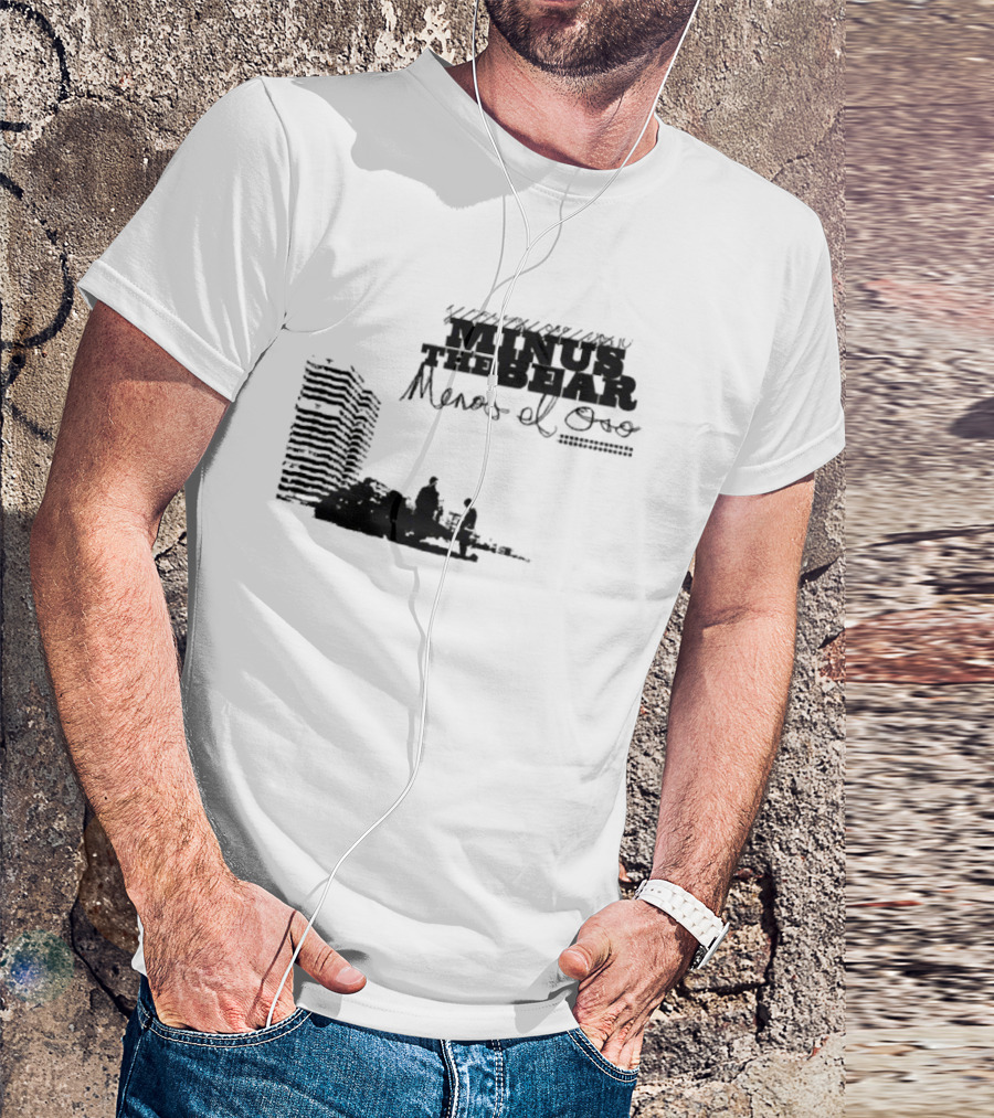Minus The Bear Menos El Oso Skyline Urban Scene T-Shirt