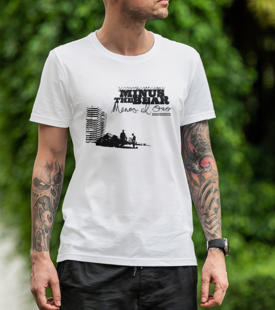 Minus The Bear Menos El Oso Skyline Urban Scene T-Shirt
