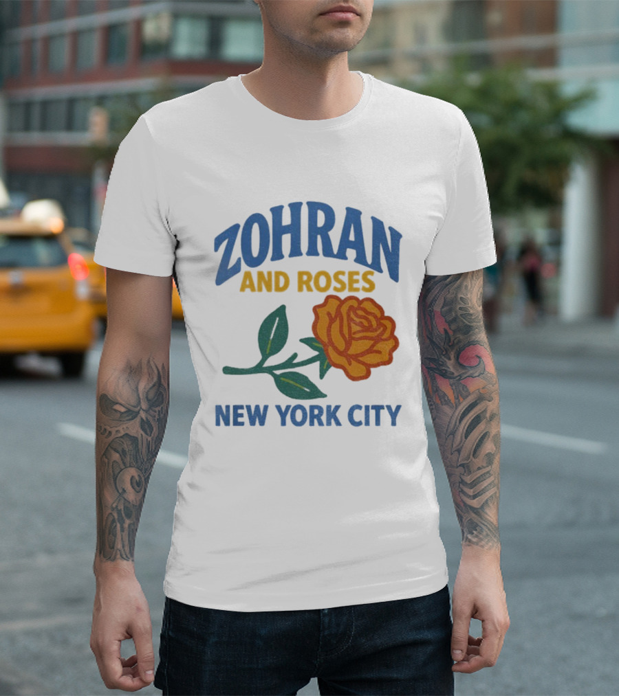 Zohran And Roses New York City Roti And Roses Mayor Mamdani T-Shirt