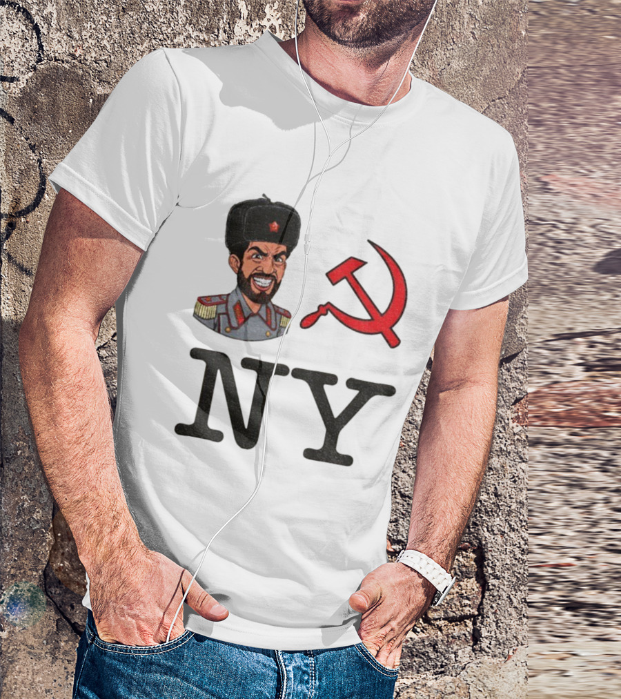 NY Communist Party Zohran Mamdani Imagery With Hammer And Sickle T-Shirt