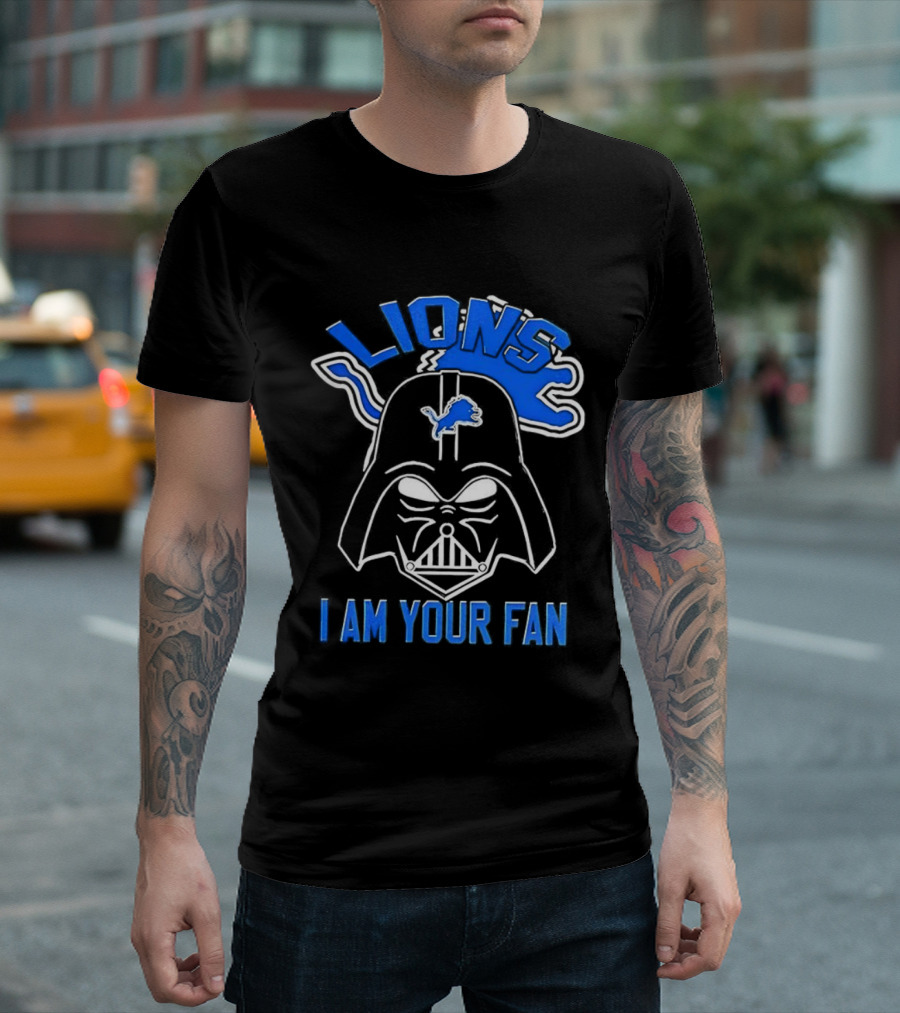 Detroit Lions Darth Vader I Am Your Fan Star Wars Collaboration T-Shirt