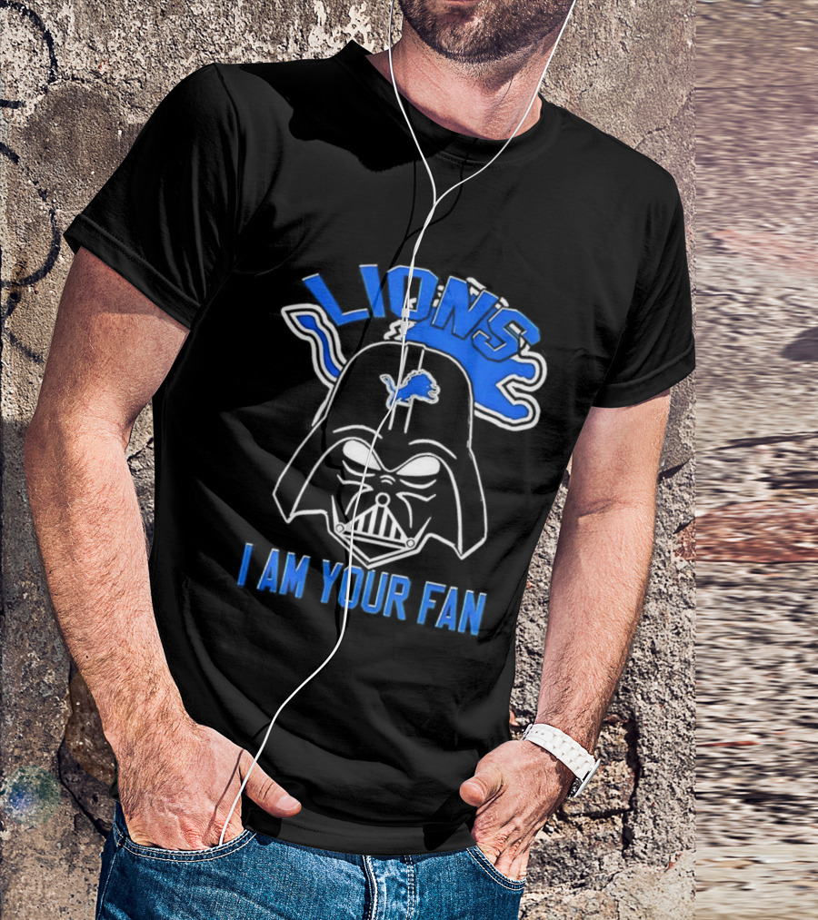 Detroit Lions Darth Vader I Am Your Fan Star Wars Collaboration T-Shirt