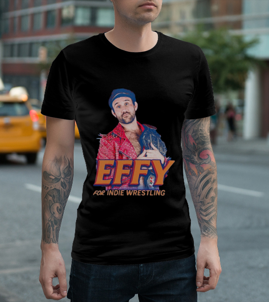 Effy Indie Wrestling Champion Red Jacket Photo T-Shirt