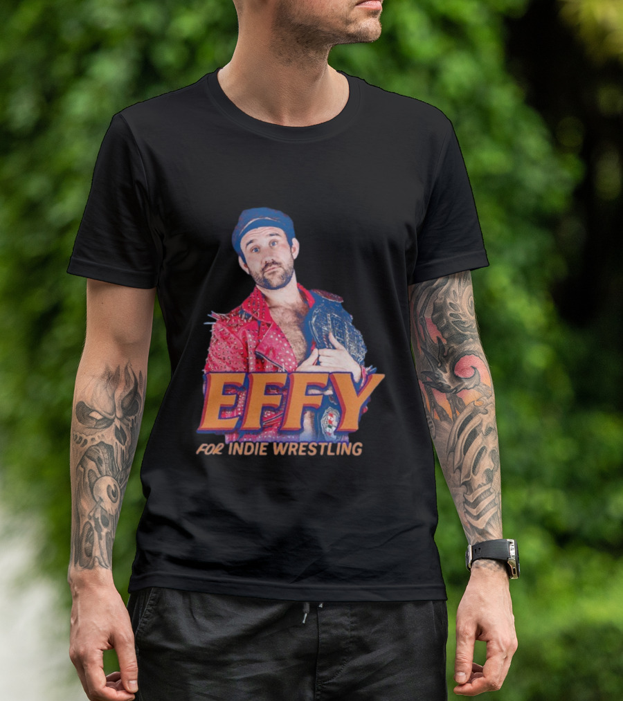 Effy Indie Wrestling Champion Red Jacket Photo T-Shirt