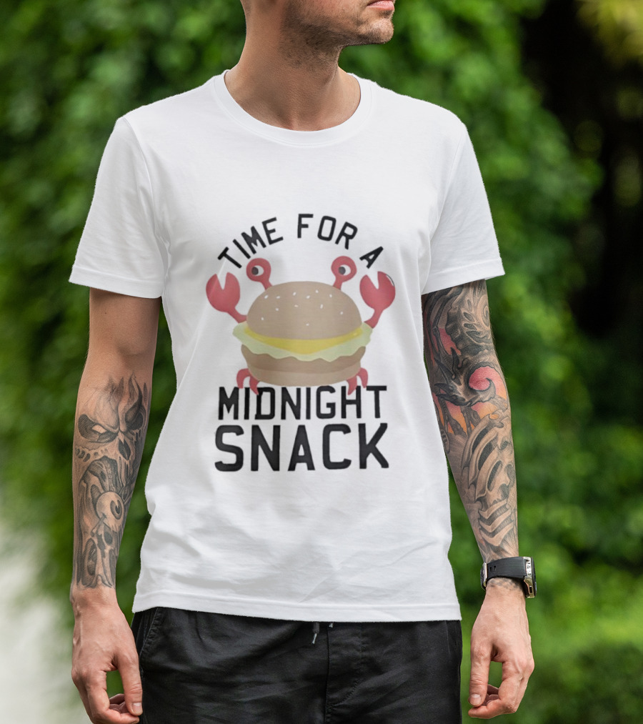 Time For A Midnight Snack Crab Burger T-Shirt