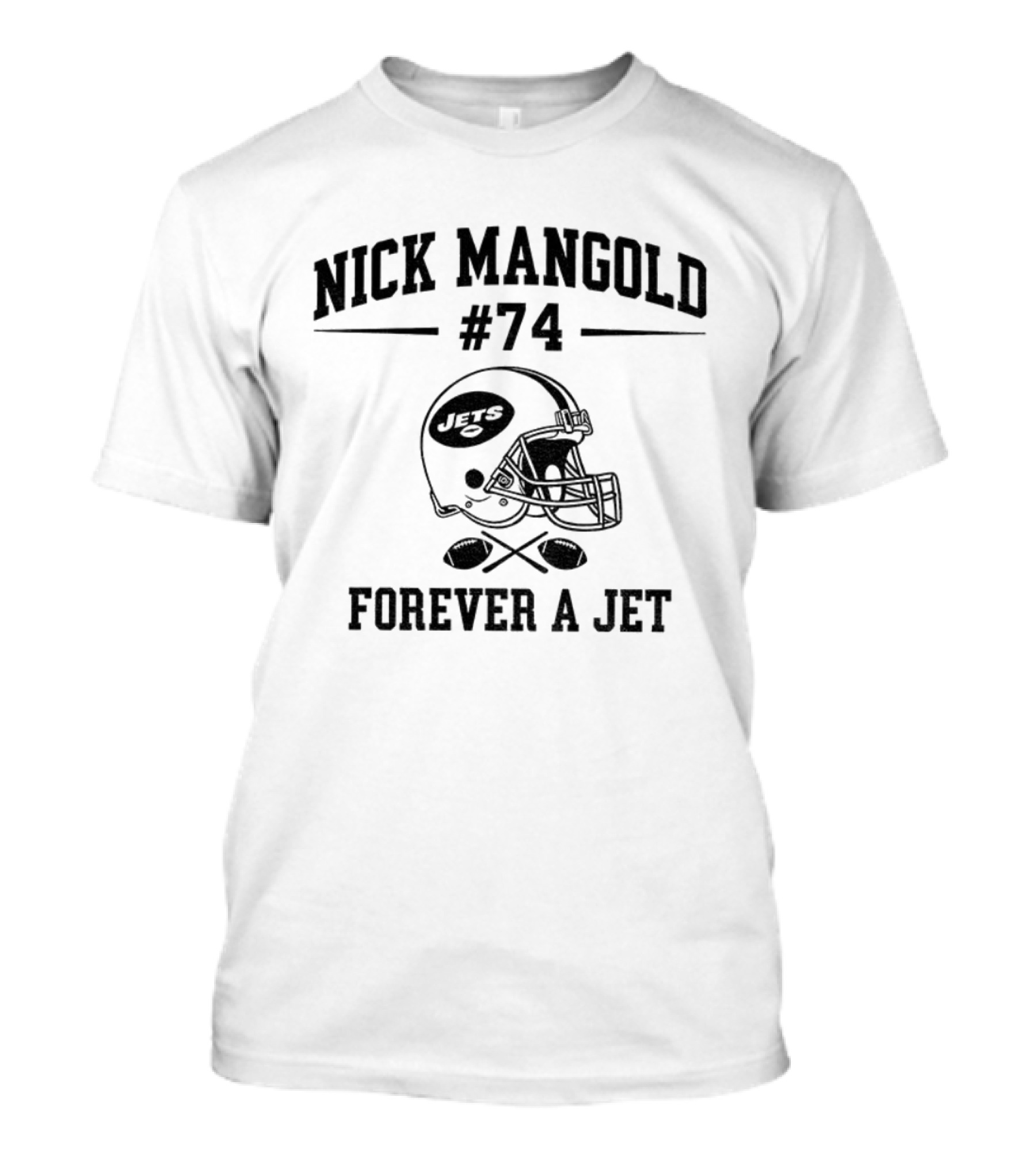Nick Mangold 74 Forever A Jet New York Jets Helmet T-Shirt