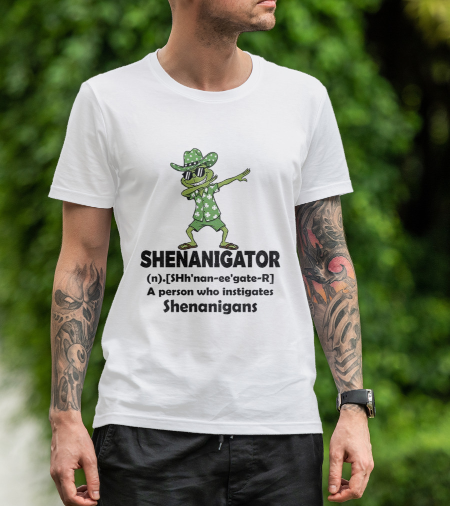 Grinch Shenanigator Definition Person Instigates Christmas Shenanigans T-Shirt