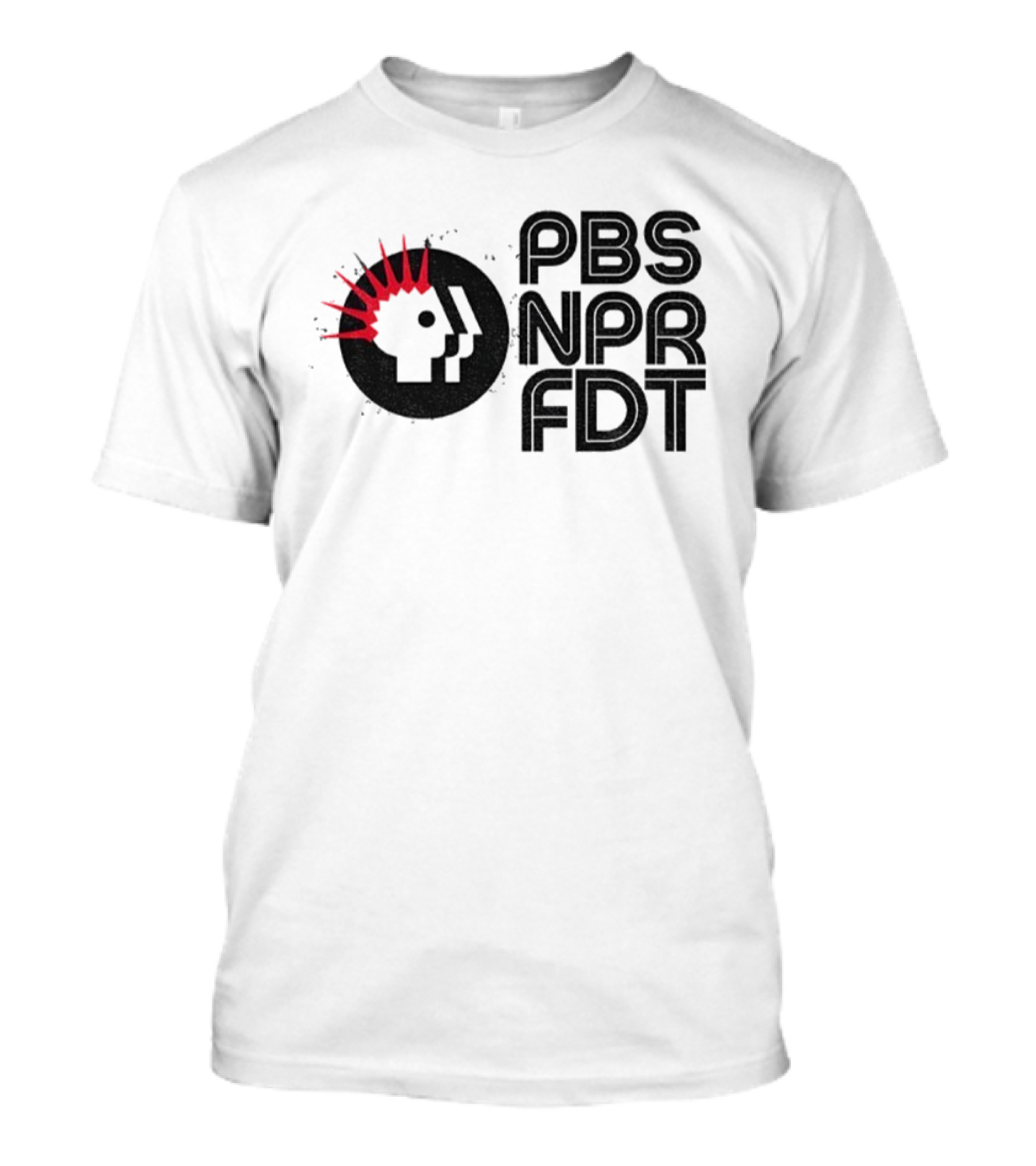 PBS NPR FDT Punk Style Political Statement T-Shirt