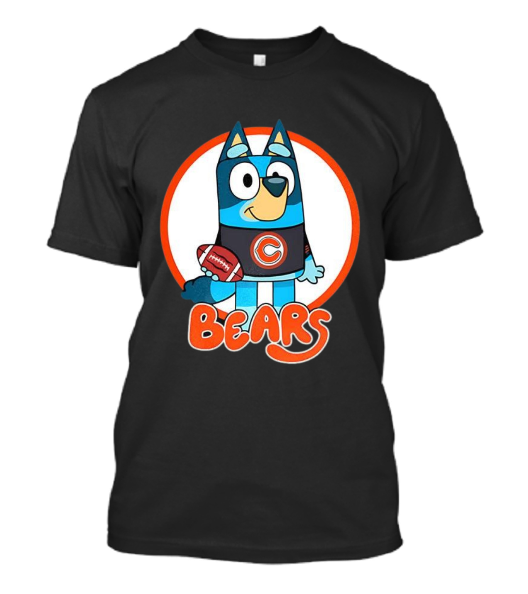 Bluey Bears Football Cartoon Character With C Logo T-Shirt