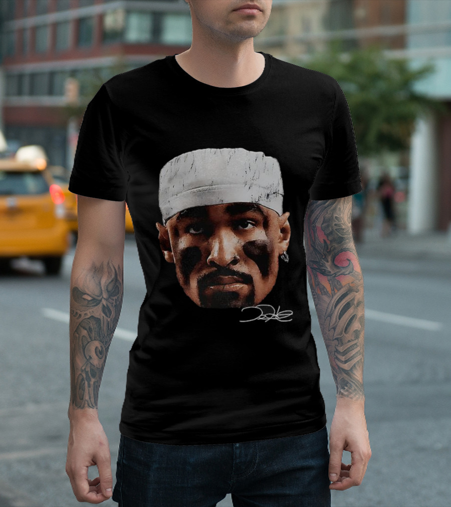 Jalen Hurts Philadelphia Eagles Big Head Signature Vintage Football T-Shirt