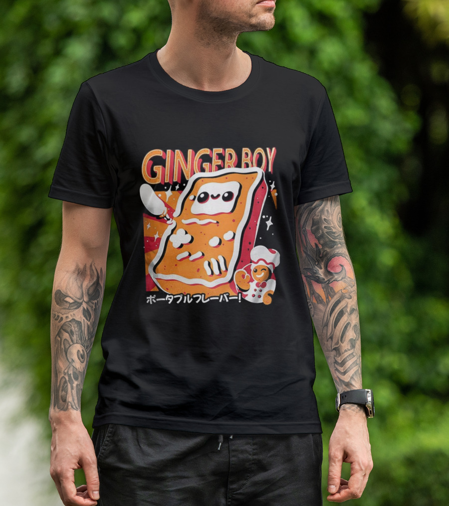 GingerBoy Gingerbread Handheld Game Console Christmas Portable Flavor Chef T-Shirt