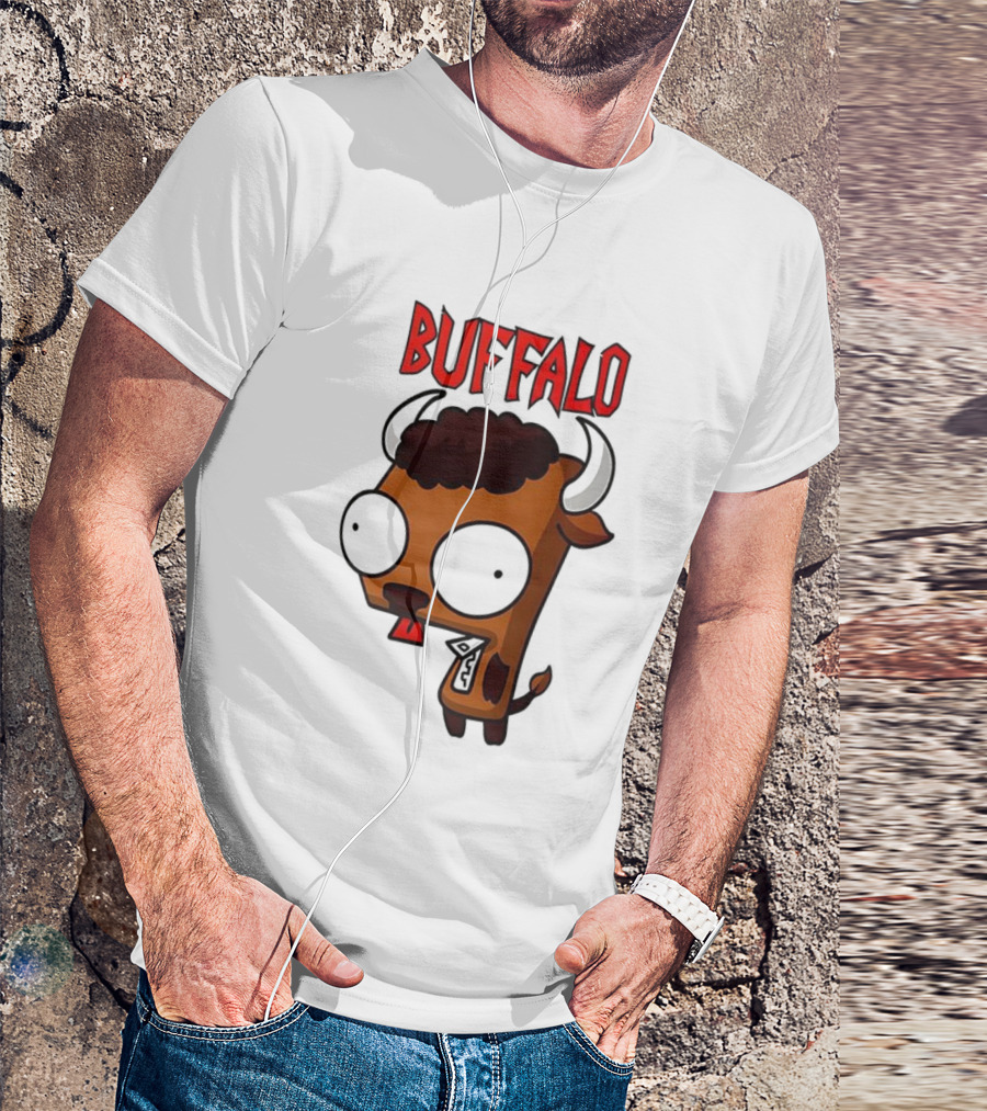 Buffalo Character With Horns And Big Eyes T-Shirt