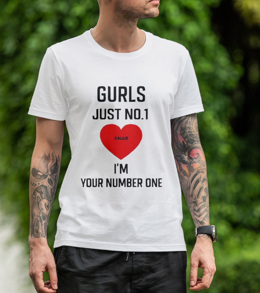 Gurls Just No 1 I'm Your Number One Heart Callie T-Shirt