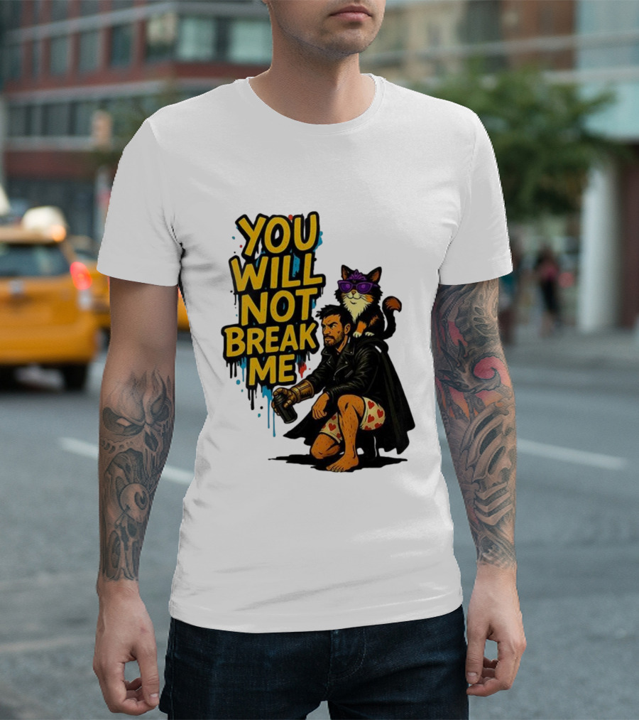 Dungeon Crawler Carl You Will Not Break Me Donut Cat Graffiti Style T-Shirt