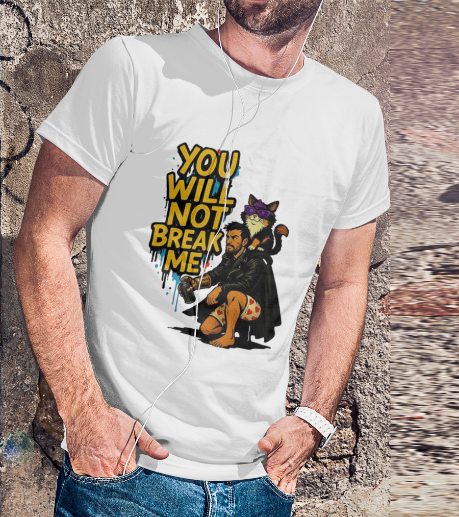 Dungeon Crawler Carl You Will Not Break Me Donut Cat Graffiti Style T-Shirt