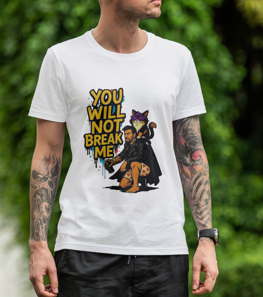 Dungeon Crawler Carl You Will Not Break Me Donut Cat Graffiti Style T-Shirt