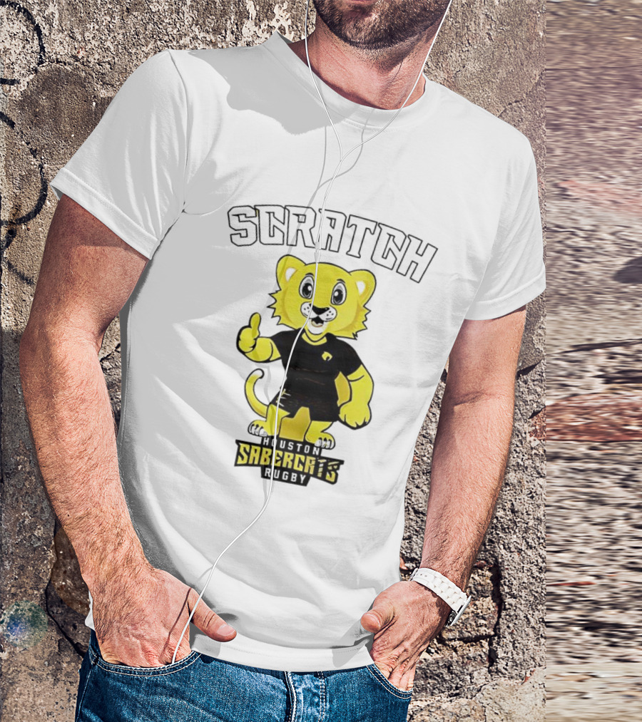 Houston SaberCats Rugby Scratch Mascot T-Shirt