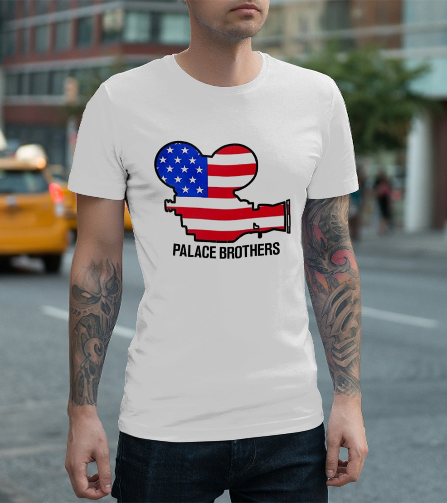 Palace Brothers American Flag Camera T-Shirt