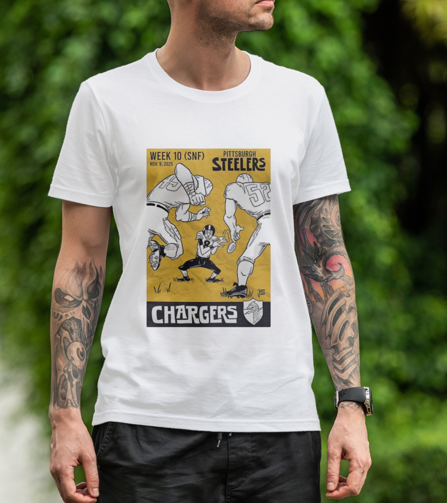 Pittsburgh Steelers Vs Chargers Week 10 SNF Nov 9 2025 Comic T-Shirt