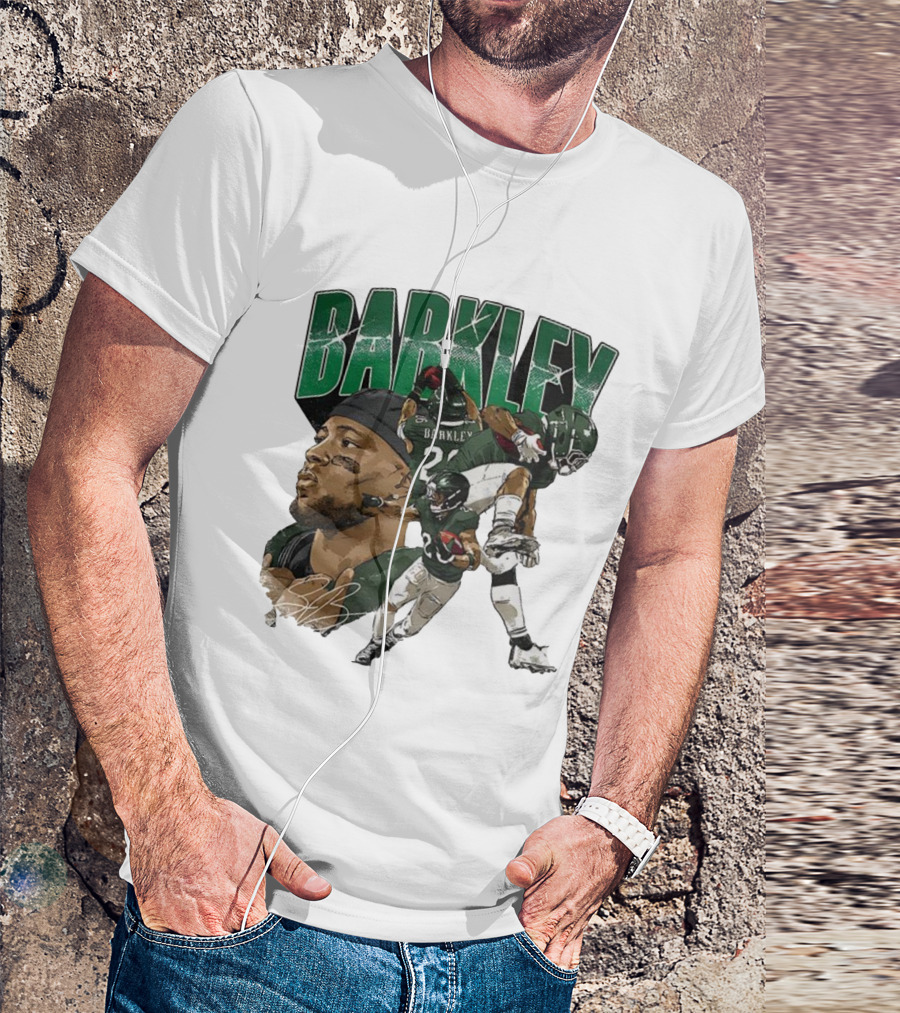 Barkley Saquon Football Player Signature Philadelphia Eagles T-Shirt