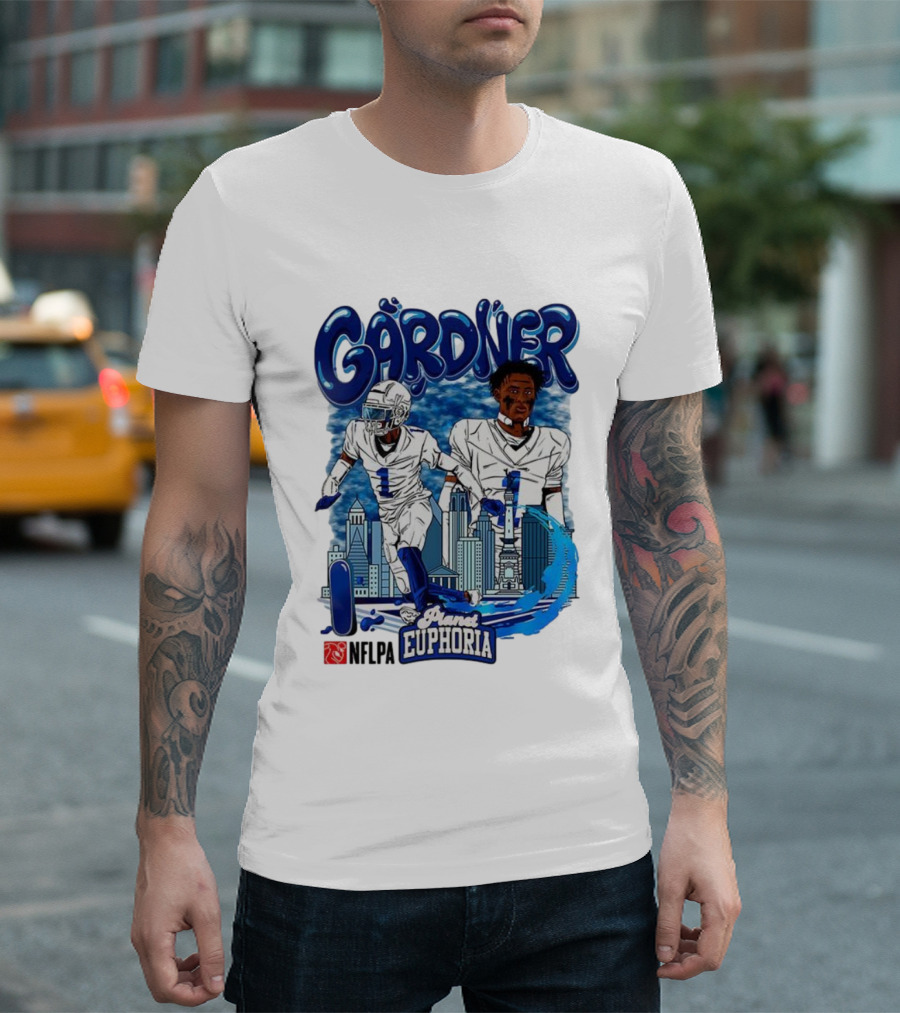 Gårdner Number 1 Primes Euphoria Football Skyline Cartoon T-Shirt