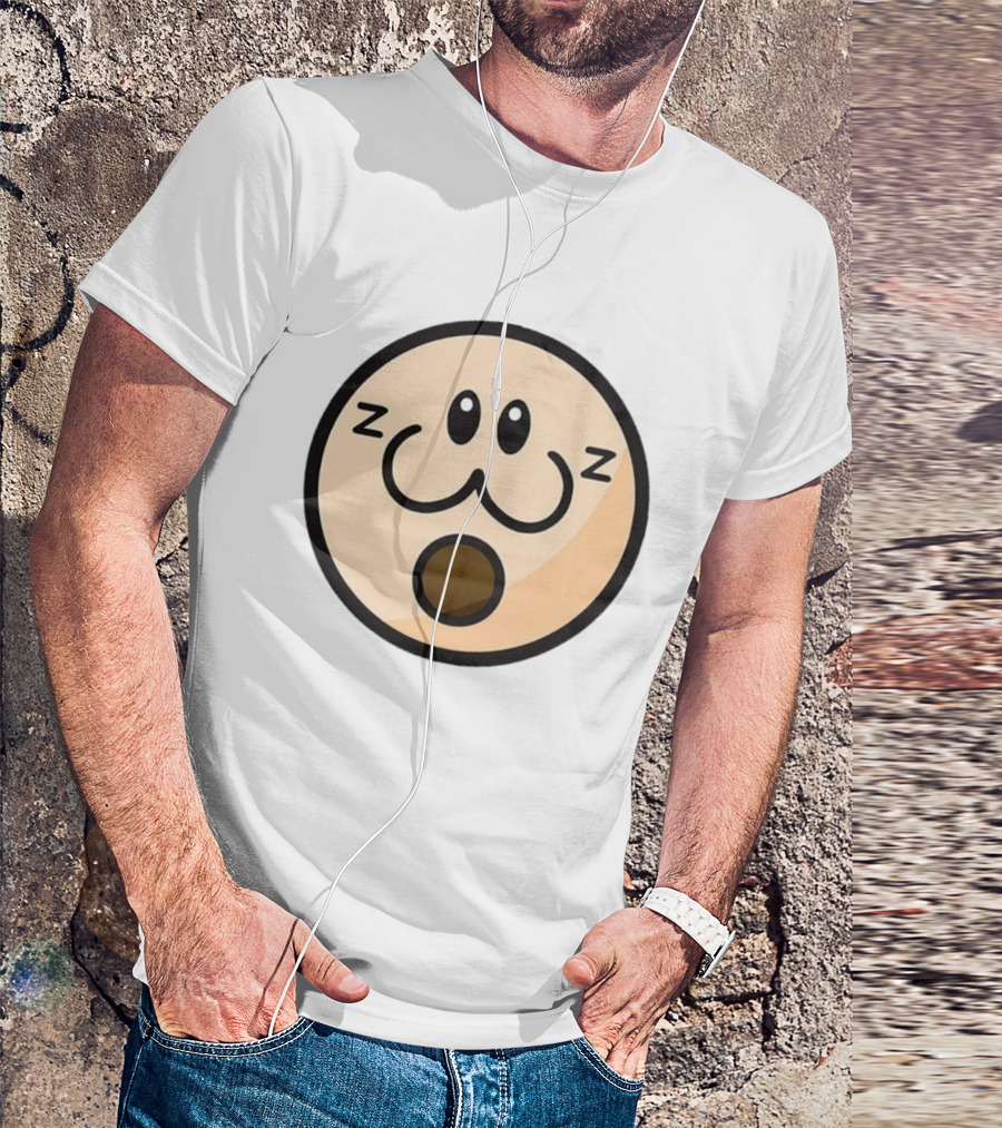 Haminations Sleepy Face Expression ZZZ Cute Cartoon Head T-Shirt