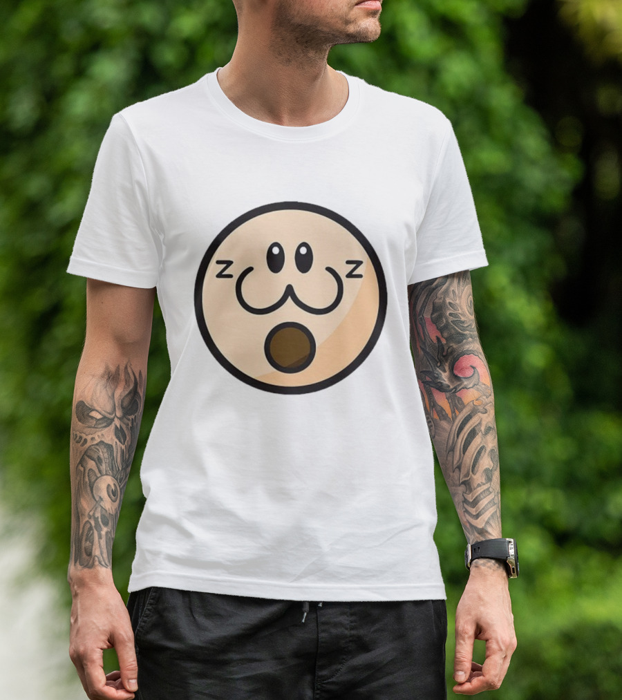 Haminations Sleepy Face Expression ZZZ Cute Cartoon Head T-Shirt