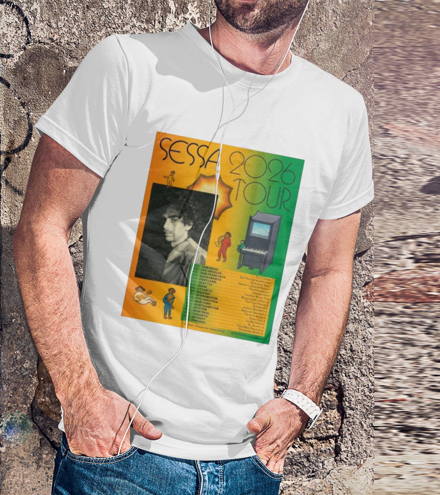 Sessa 2026 Tour USA & Canada Dates Featuring San Diego New York Montreal Chicago T-Shirt