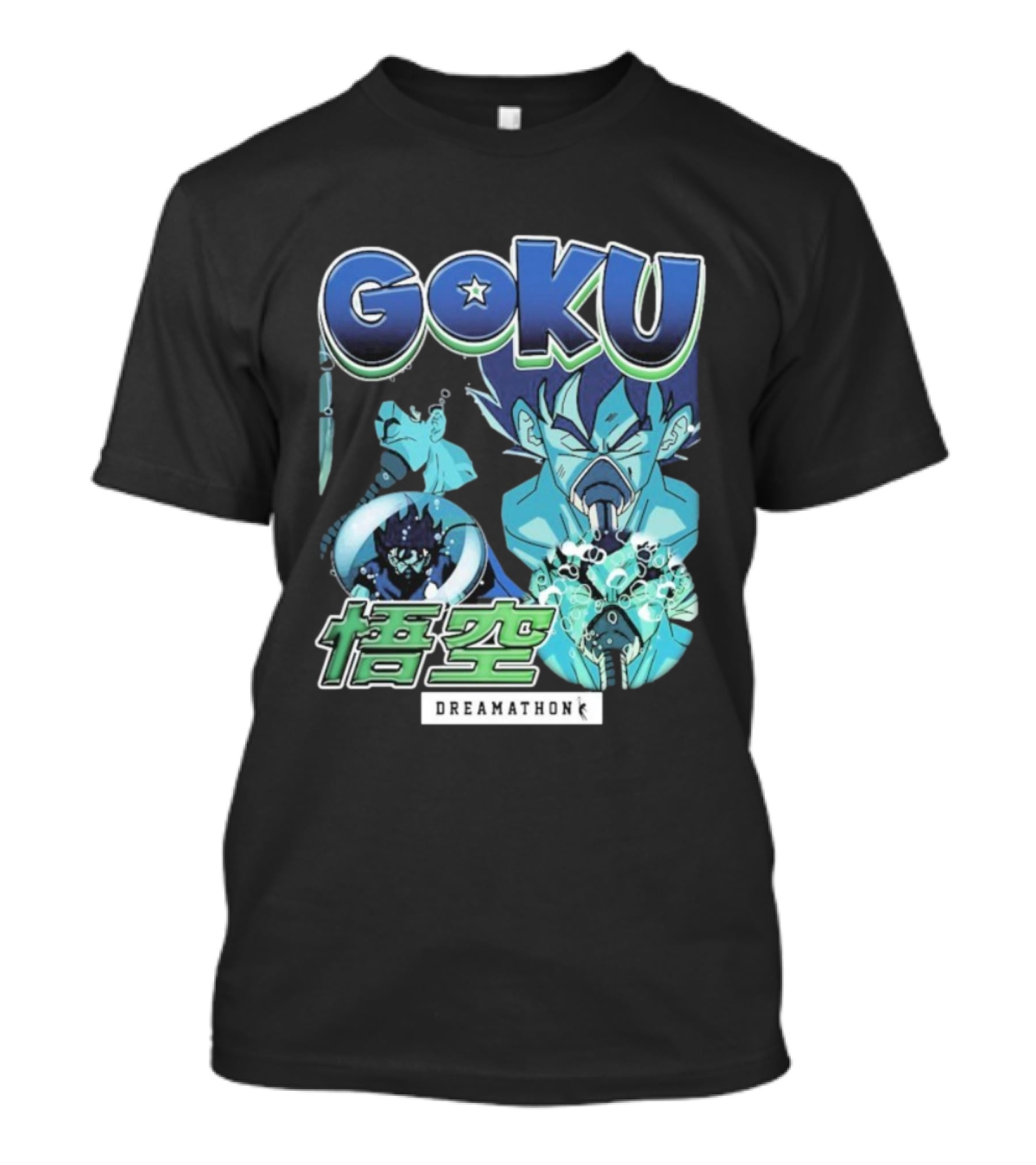 Goku Dreamathon Dragon Ball Blue Aura Kamehameha Burst T-Shirt