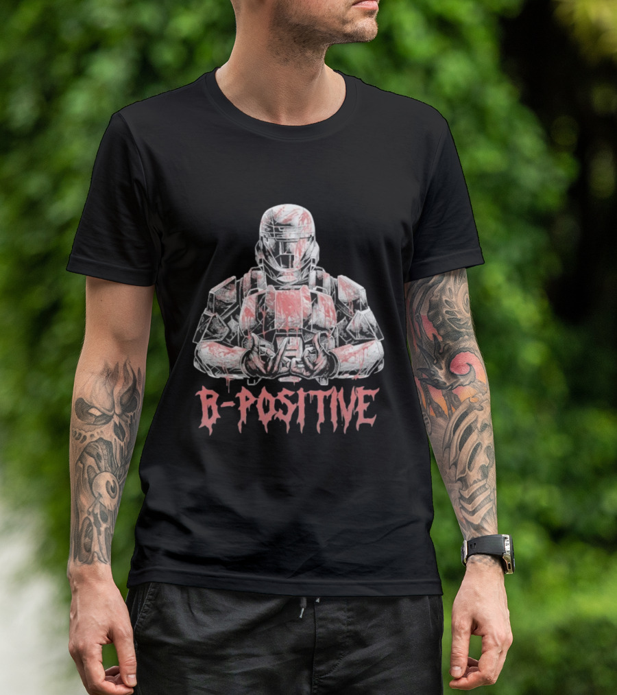Halo Wars B Positive Spartan Armor Blood Theme T-Shirt