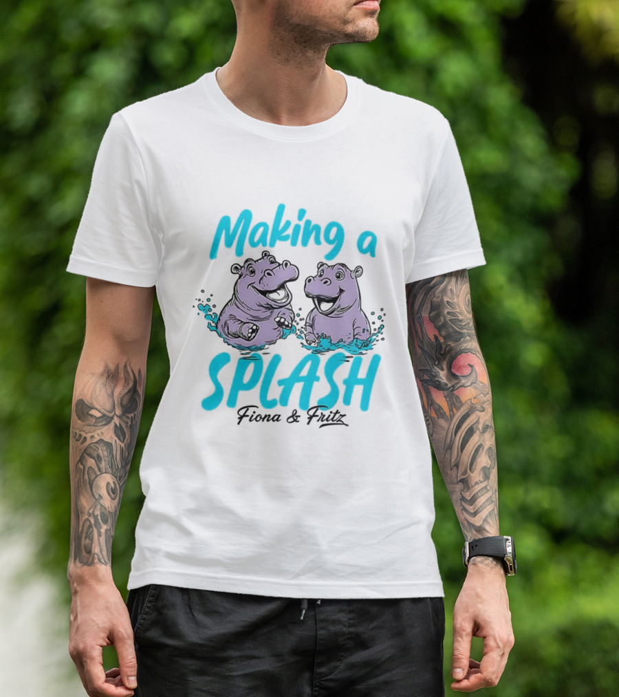 Making A Splash Fiona And Fritz Hippo Fun T-Shirt