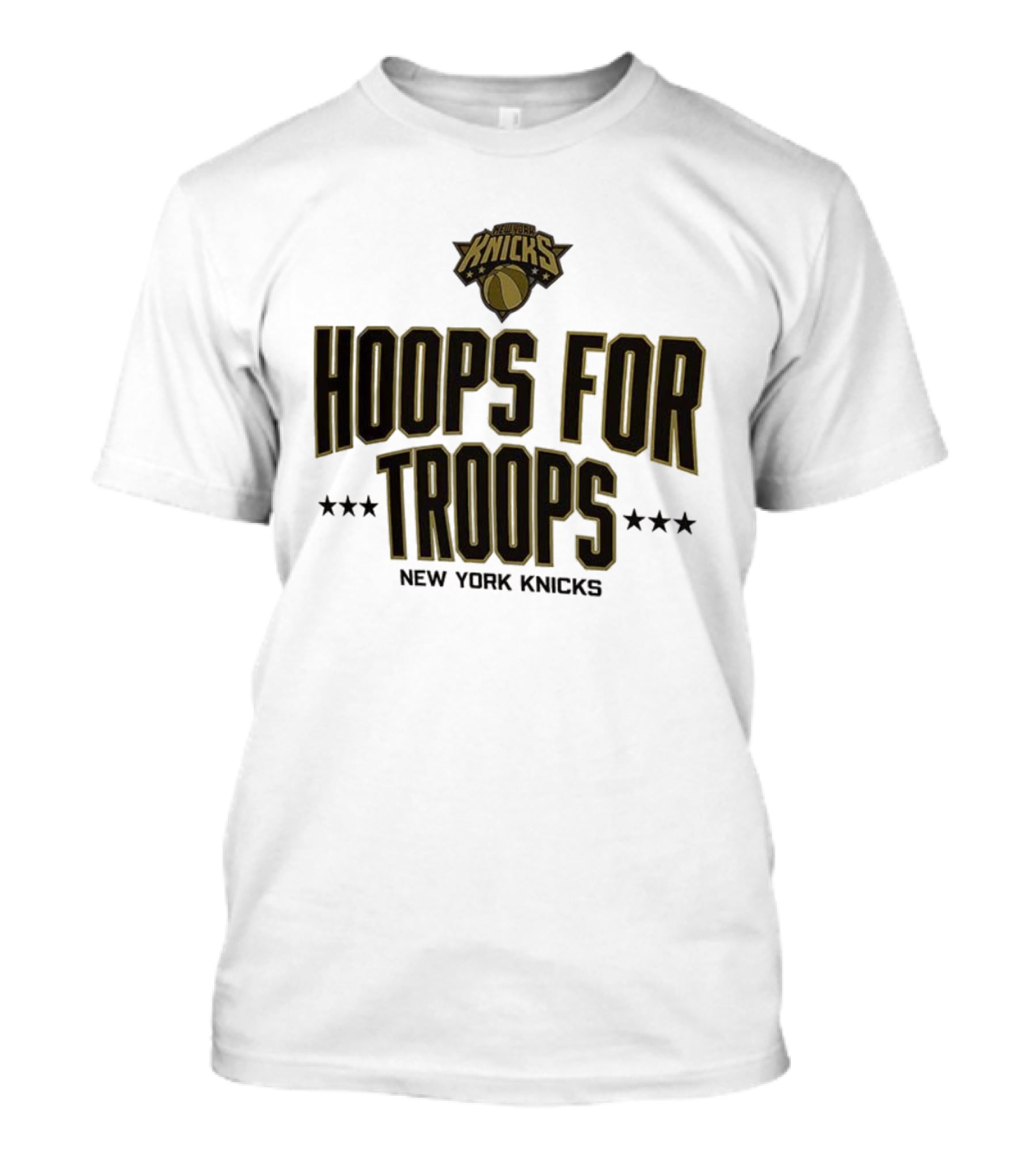 New York Knicks Hoops For Troops NBA Event Stars T-Shirt