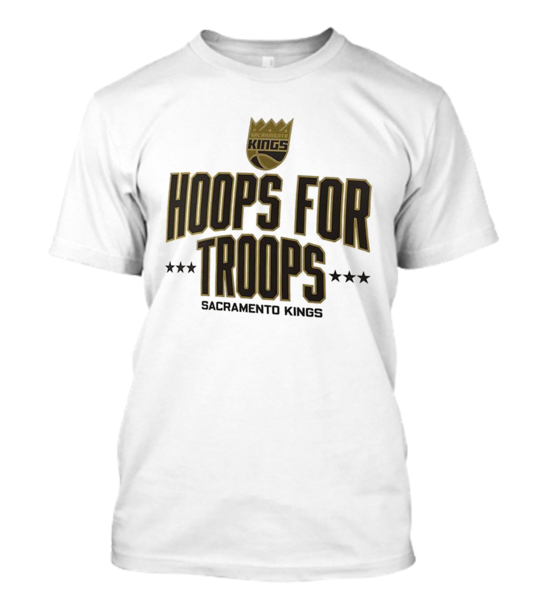 Sacramento Kings Hoops For Troops Basketball Support T-Shirt