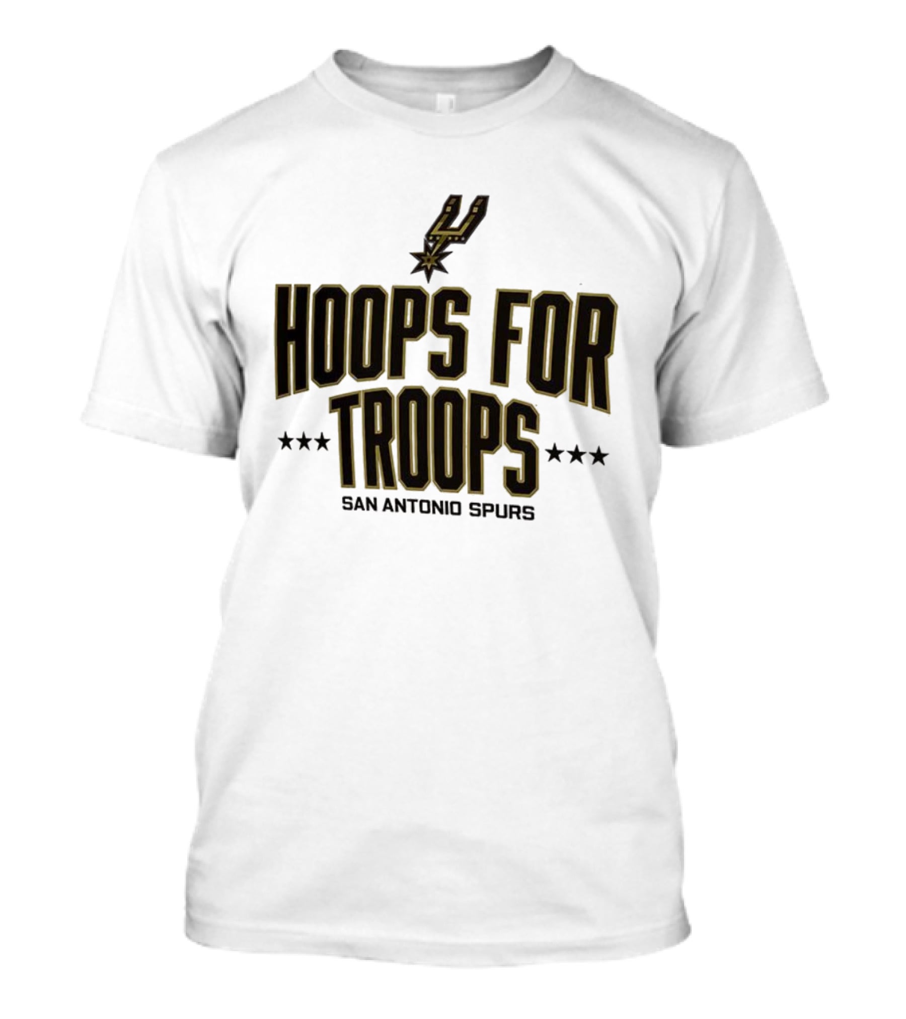 San Antonio Spurs Hoops For Troops Stars Basketball Team Event T-Shirt