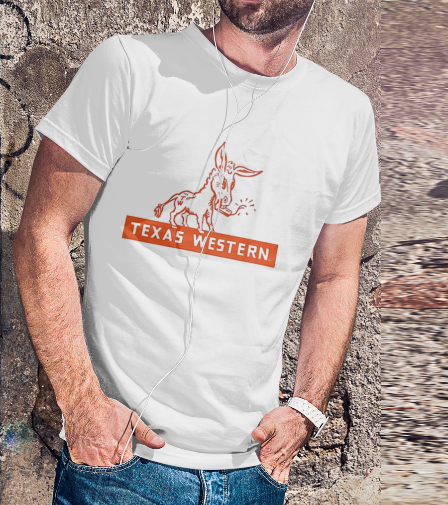 Texas Western Donkey Mascot Classic Vintage Style T-Shirt