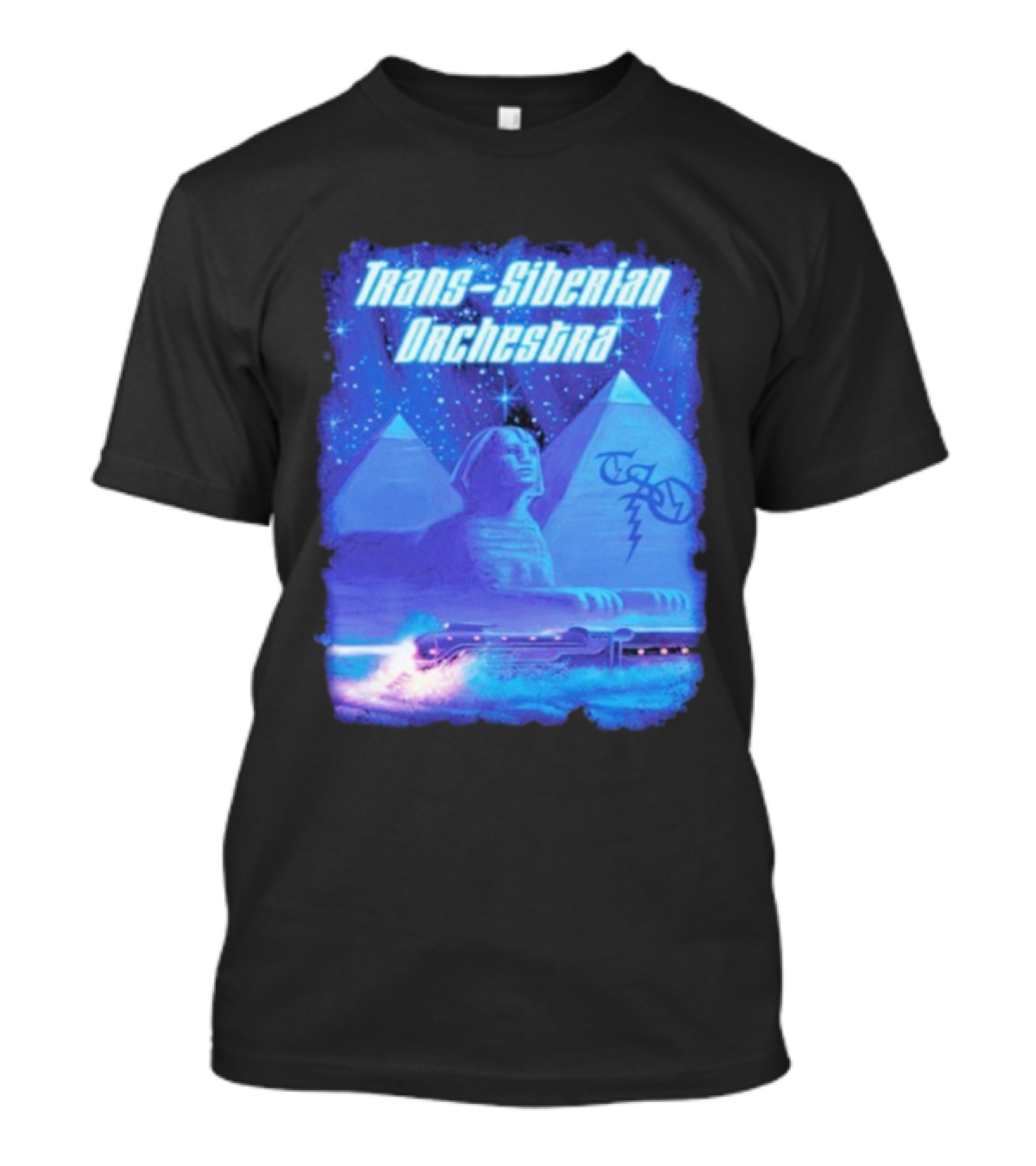 Trans-Siberian Orchestra Sphynx Train Pyramids Lightning Guitar Scene T-Shirt