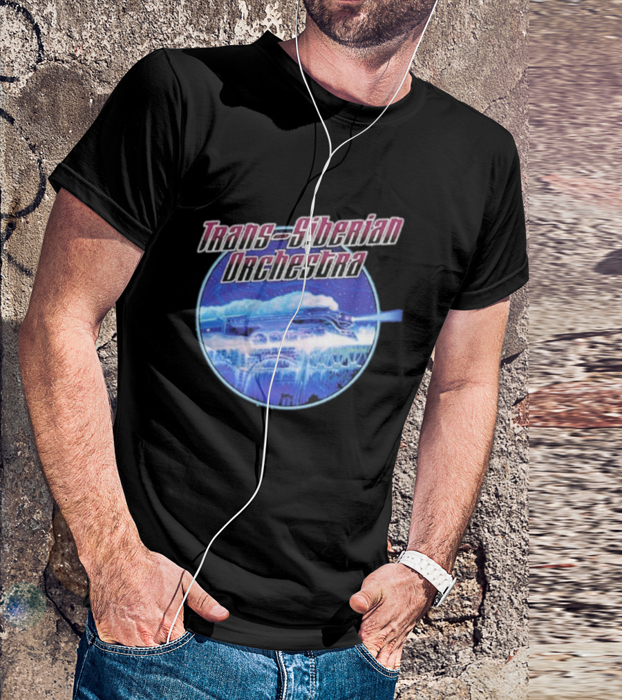 Trans-Siberian Orchestra Winter Train Scene Circle T-Shirt