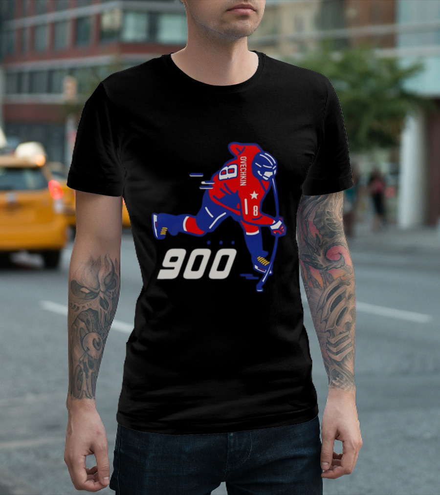 Alex Ovechkin 900 Washington Capitals NHL Hockey Player Milestone Achievement T-Shirt
