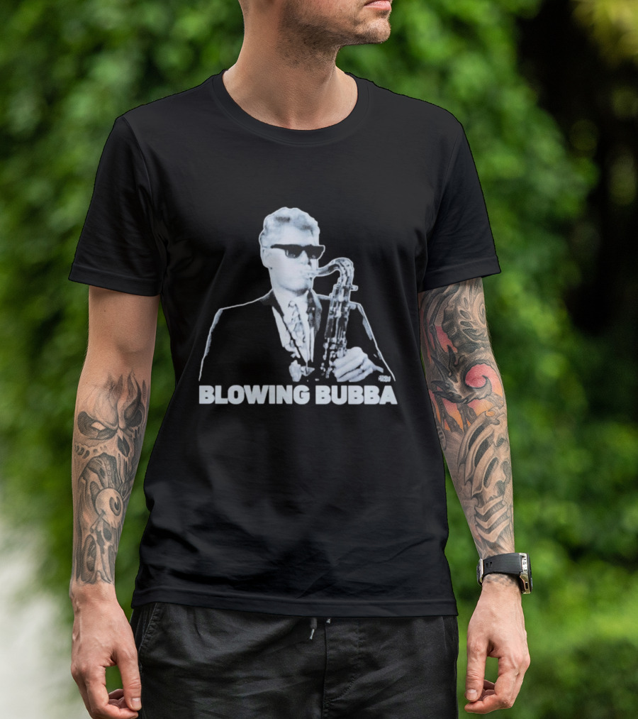 Bubba Diablo Macabre Blowing Bubba Saxophone Retro Style T-Shirt
