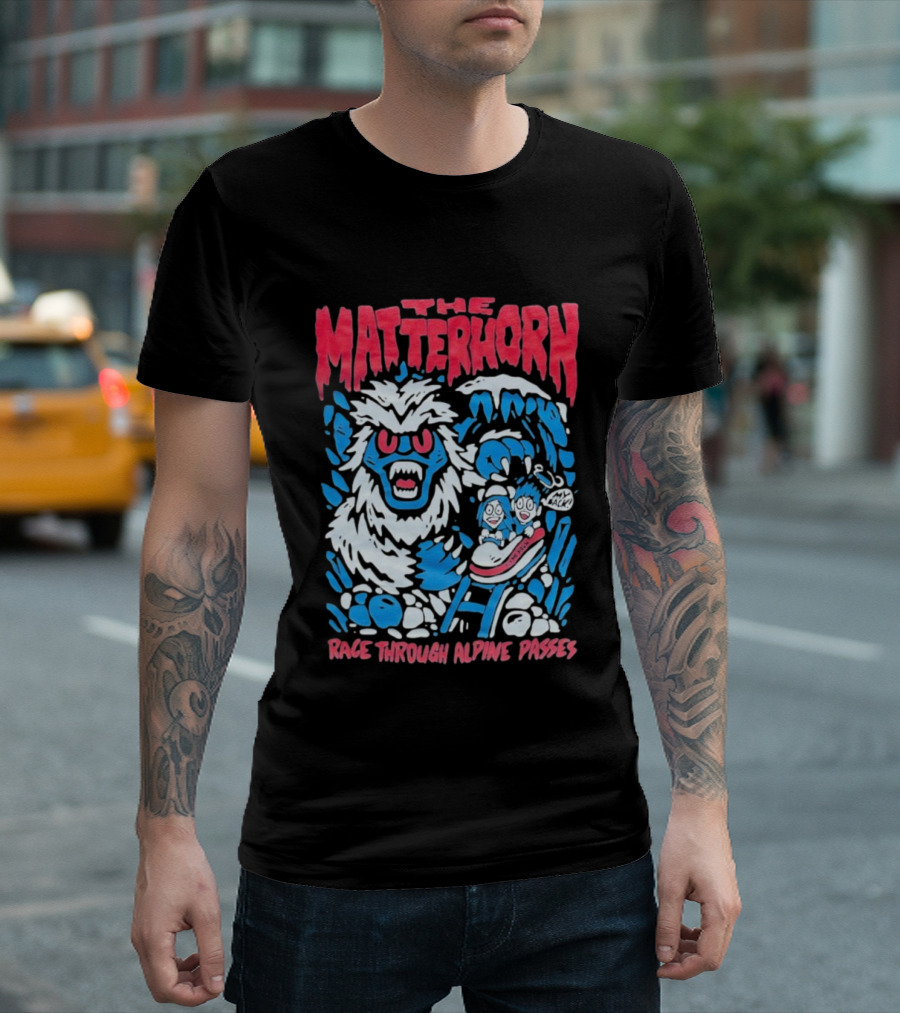 The Matterhorn Yeti Adventure Race Through Alpine Passes T-Shirt