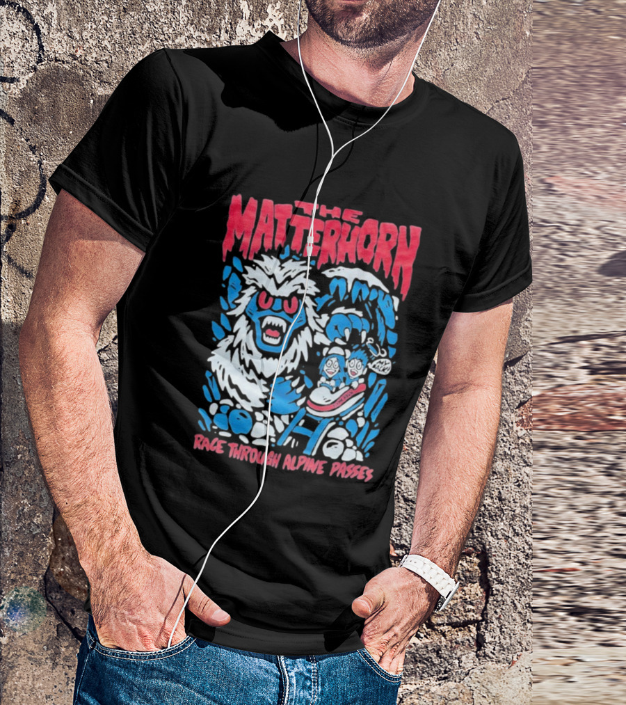The Matterhorn Yeti Adventure Race Through Alpine Passes T-Shirt
