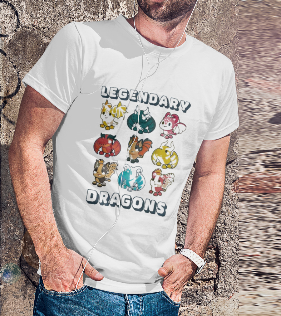 Legendary Dragons Adopt Me Colorful Characters Collection T-Shirt