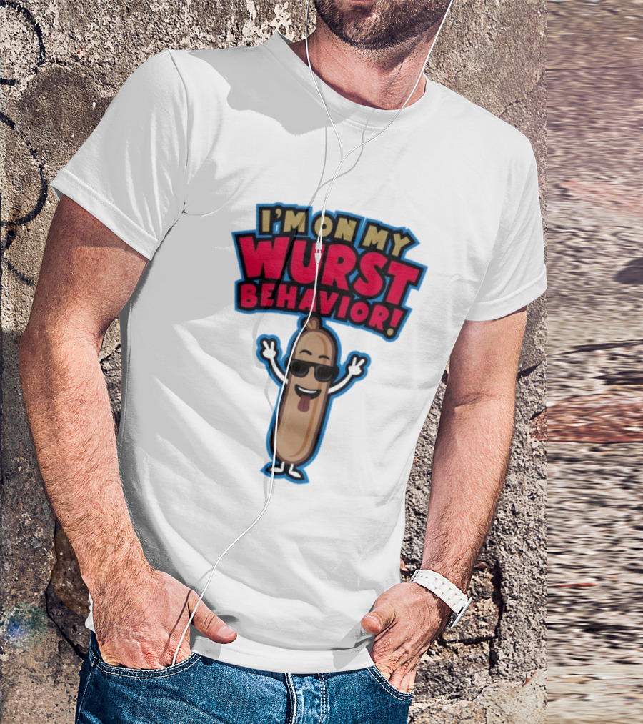 Jonas Brothers I'm On My Wurst Behavior Sausage Sunglasses Fun T-Shirt