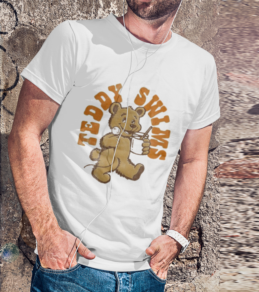 Teddy Swims Milk And Microphone Bear T-Shirt