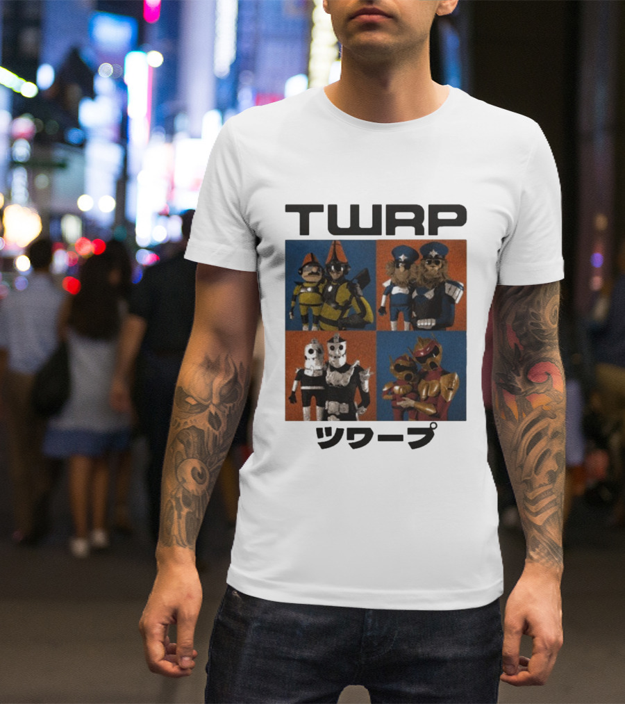 TWRP Puppet Group Characters Japanese Text T-Shirt