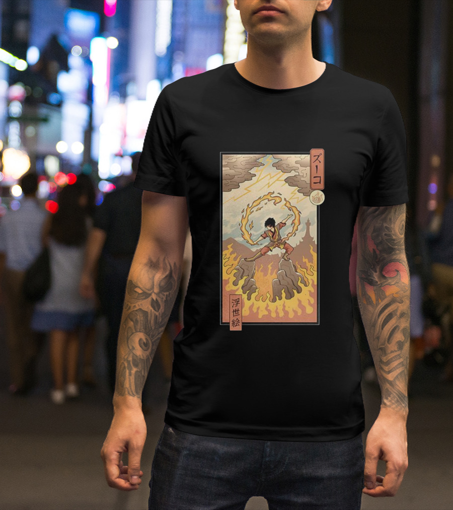 Zuko Firebending Ukiyo-e Avatar The Last Airbender Japanese Aesthetic T-Shirt