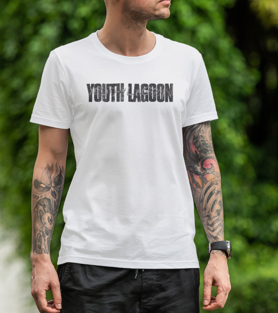 Youth Lagoon Grunge-Inspired Text Print T-Shirt