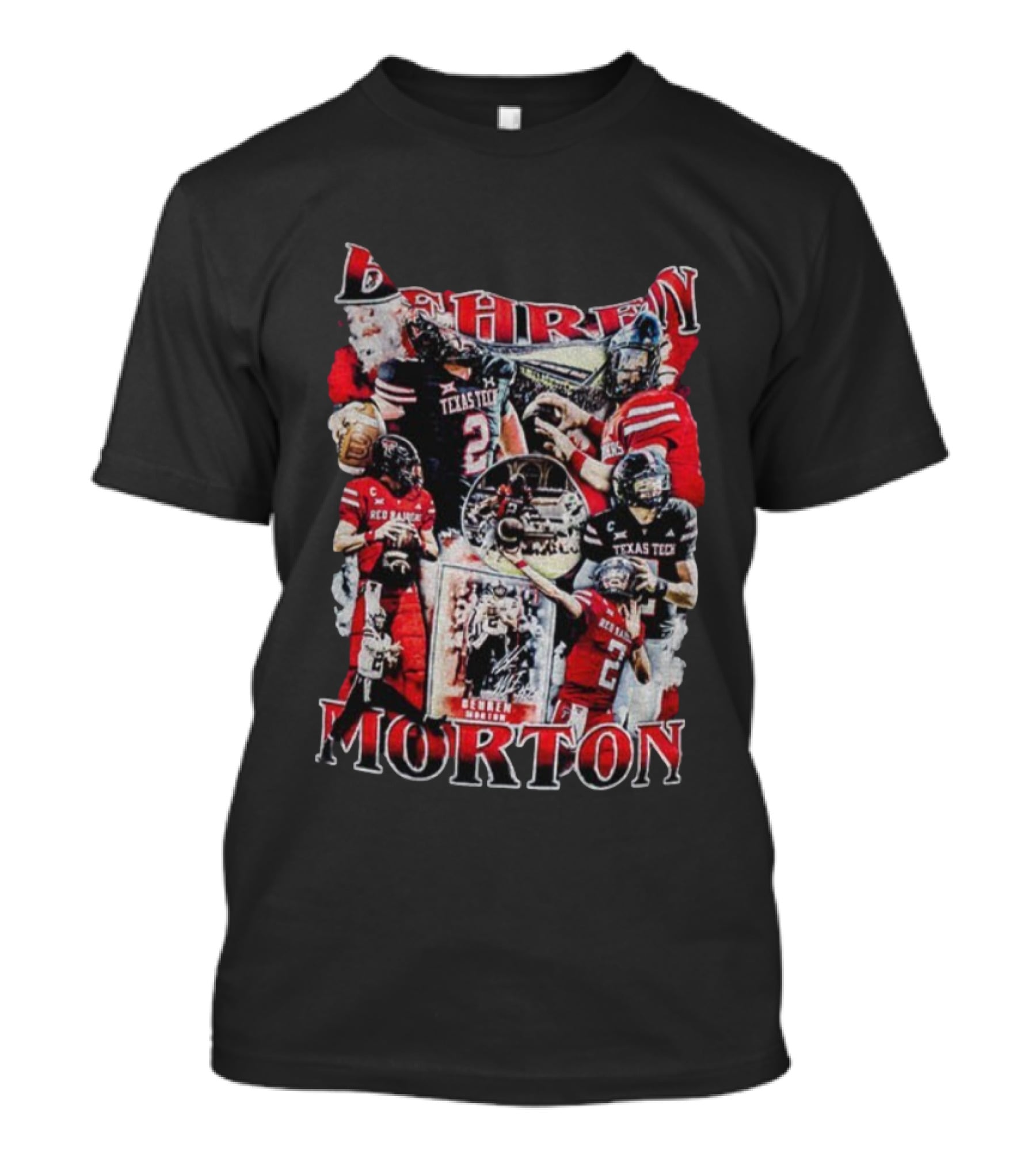 Behren Morton Texas Tech Red Raiders Football Player Collage T-Shirt